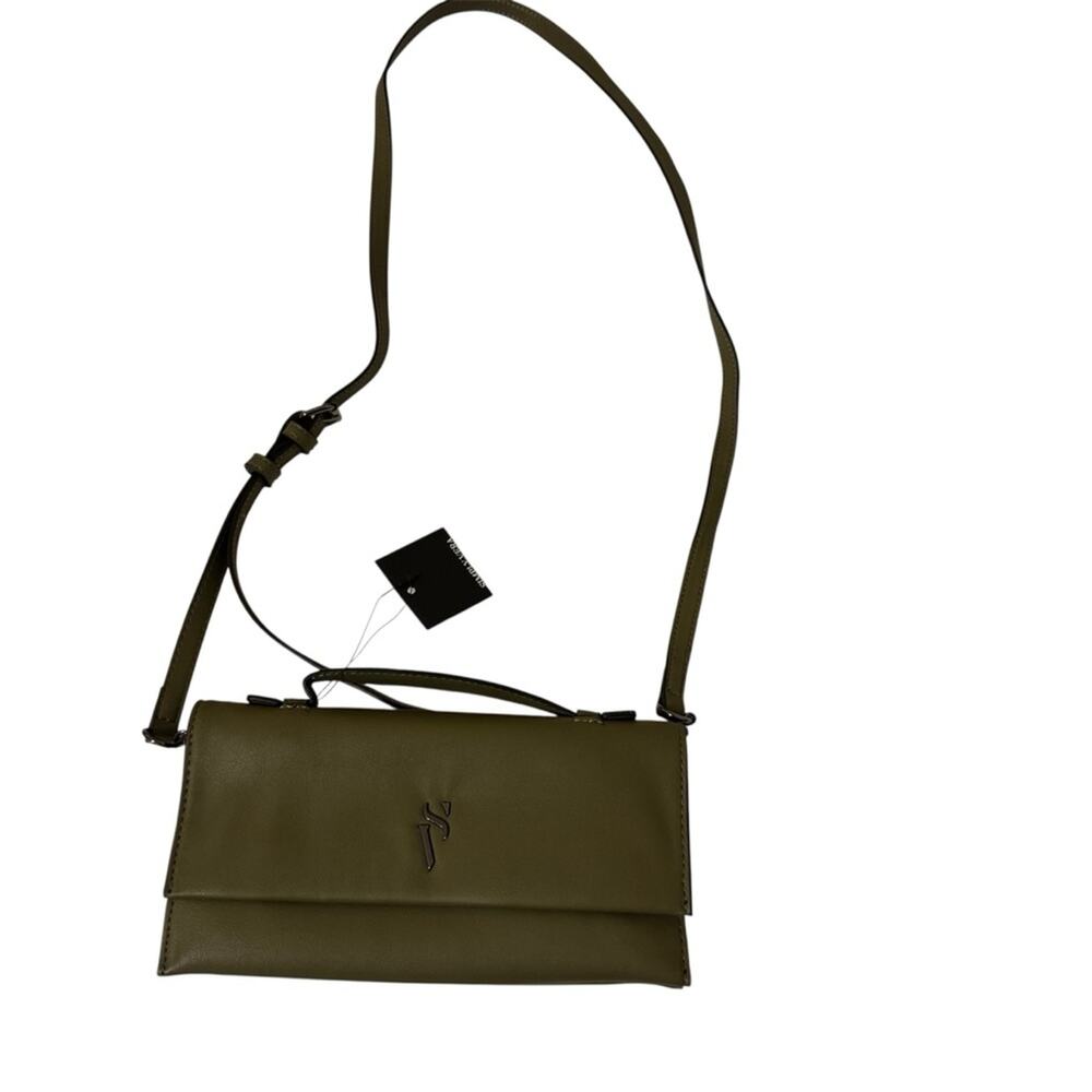 Simply Vera Vera Wang Olive Green Crossbody Bag with Adjustable Strap